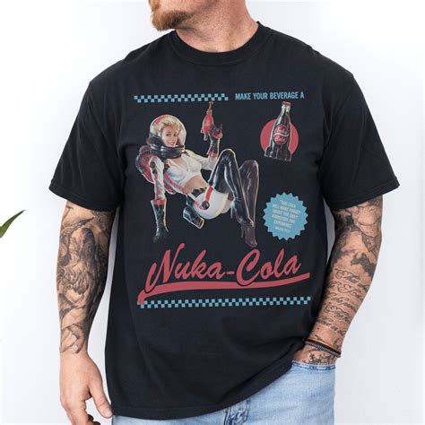 Retro Fallout Nuka Cola Graphic T Shirt Video Game Tee For Gamers TV