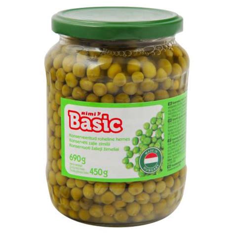 Konservuoti Žalieji Žirneliai Rimi Basic 690 G 450 G parduotuvėje