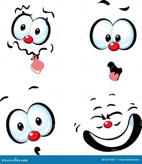 Funny Vector Cartoon Face - Grin Stock Vector - Illustration of ...