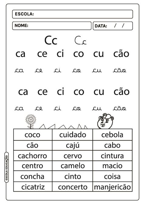 Fichas De Leitura Silabas Simples Atividades De Alfabetiza O