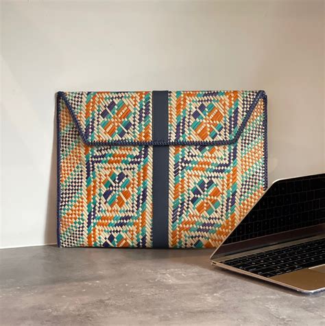 Embun Embun Handwoven Mengkuang Laptop Sleeve Songket Series