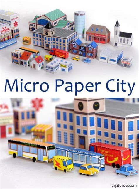 Micro Paper City To Diy With Printables Yahoo By Digitprop Paper