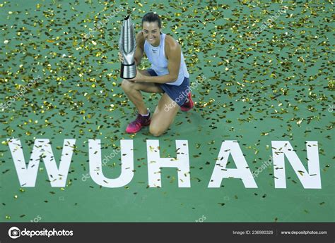 Caroline Garcia France Poses Her Trophy Defeating Ashleigh Barty ...