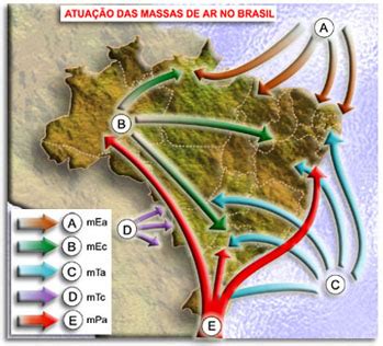 Geo Concei O Massa De Ar Que Atuam No Brasil