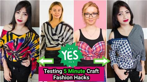 Live Testing Viral Fashion Hacks By 5 Minute Crafts Styling And Fashion