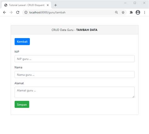 Tutorial Laravel Crud Laravel Menggunakan Eloquent Agussuratna Net