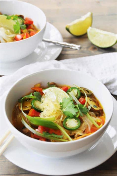 Asian Vegetable And Glass Noodle Soup Veganosity