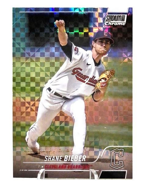 2022 Topps Stadium Club Chrome Shane Bieber Xfractor 93 Guardians EBay