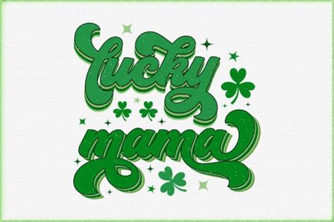 Lucky Mama Retro Sublimation Graphic By Digital Art · Creative Fabrica