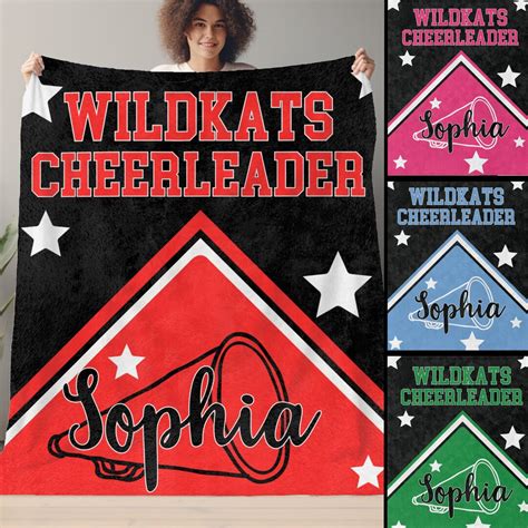 Custom Cheerleading Blanket Cheerleader Birthday T Cheer Lover