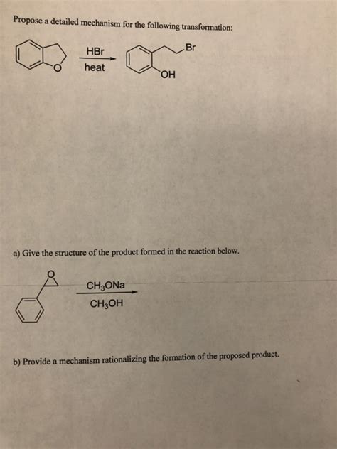 Solved Propose A Detailed Mechanism For The Following Chegg