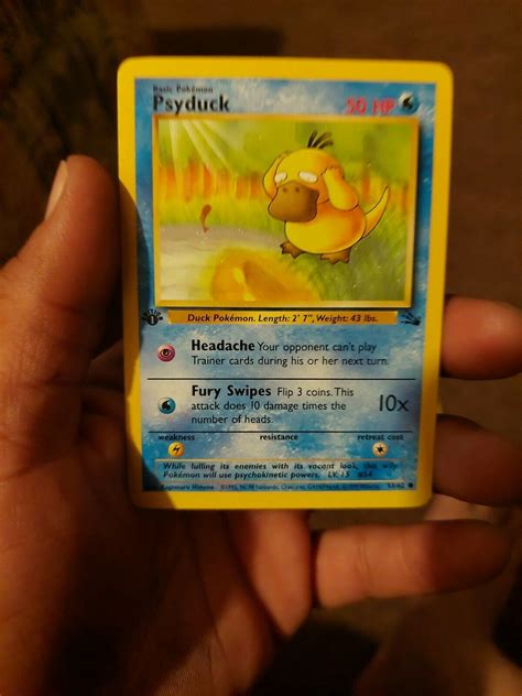 Pok Mon Tcg Psyduck Fossil Regular Unlimited Common First Edition