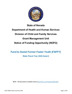 Fillable Online EVT Notice Of Funding Opportunity NOFO Fax Email