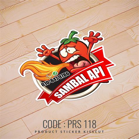 Sticker Sambal Hitam Sambal Garing Sambal Sambal Ikan Bilis Sos Cili