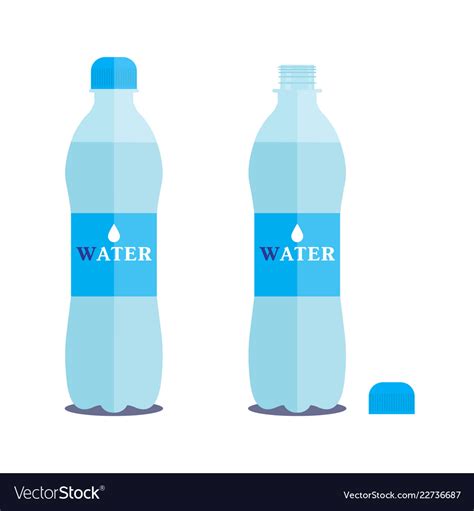 1 Litre Bottle Of Pure Water On A White Royalty Free Vector