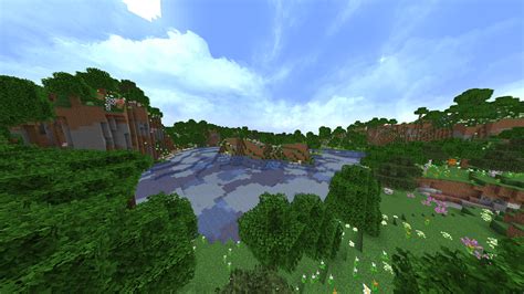 Flower forest and village at spawn Minecraft Map