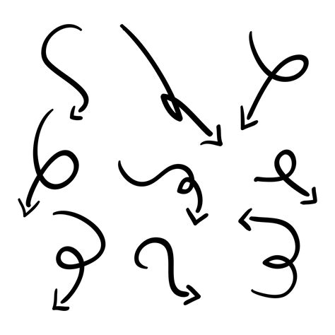 Vector set of hand drawn arrows 10032346 Vector Art at Vecteezy