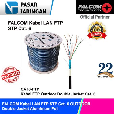 Jual Falcom Kabel Lan Ftp Stp Cat Outdoor Double Jacket Aluminium