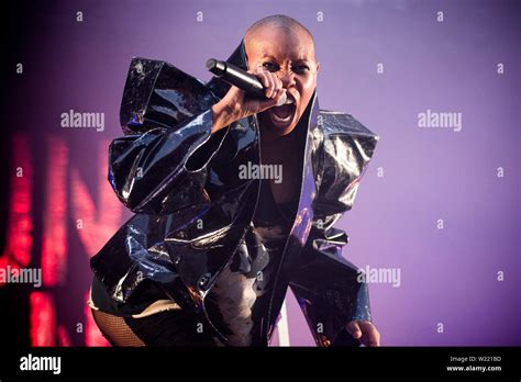 Skin Singer Of The British Band Skunk Anansie Performing Live On Stage For The 25th Band