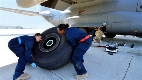 Changing 180 Million Plane Tires F 35 C 130 C 17 Tires Maintenance