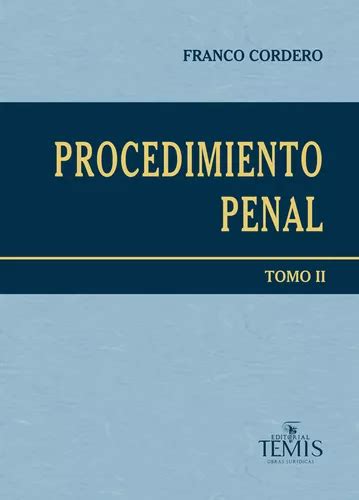 Procedimiento Penal 2 Tomos De Franco Cordero Serie 3503096 Vol 1