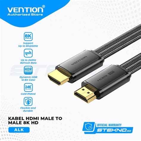 Jual Vention Kabel HDMI 2 1 Male To Male Ultra HD 8K 4K HDR Braided