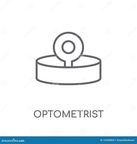 Optometrist Linear Icon Modern Outline Optometrist Logo Concept Stock