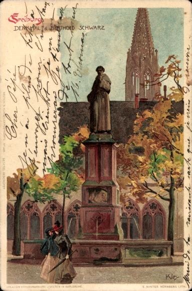 K Nstler Litho Kley Freiburg Im Breisgau Denkmal Des Akpool De