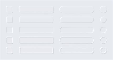 Premium Vector Neumorphic Ui Buttons Modern Minimal Web Layout With