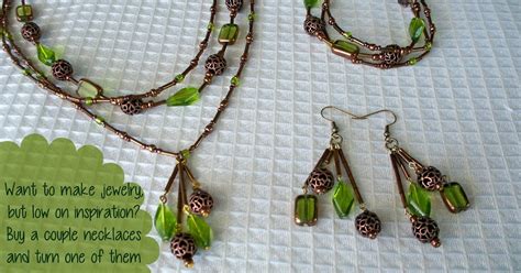 Turn A Necklace Into A Bracelet And Earrings Adventures Of A Diy Mom