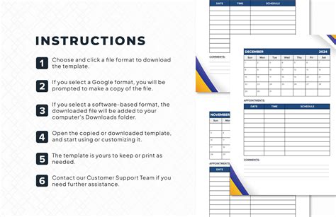 Appointment Scheduling Calendar Template in Word, PDF, Google Docs - Download | Template.net