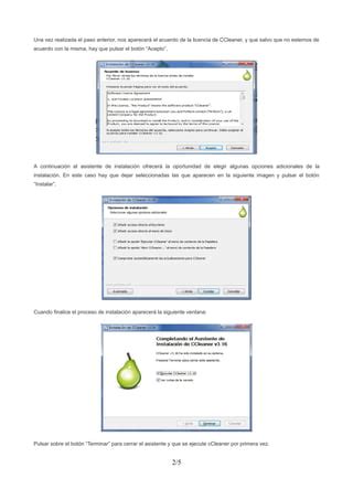 Guia De Instalacion Y Uso De Ccleaner Pdf Descarga Gratuita