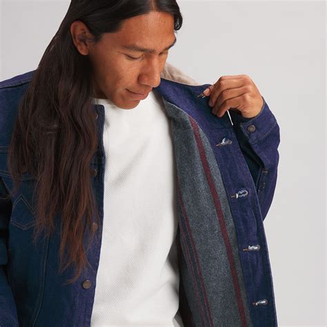 Wrangler Blanket Lined Denim Jacket Mens Clothing