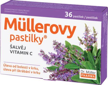 Dr Müller Müllerovy pastilky šalvěj a vitamin C pastiglie per l