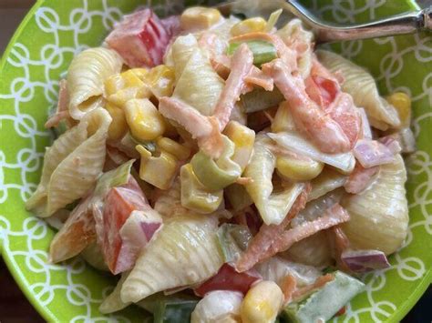 Aussie Tangy Thousand Island Seashell Pasta Salad Recipe Receta