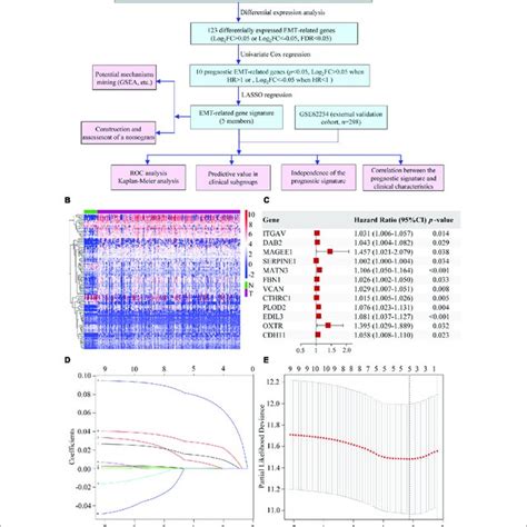 Establishment Of The EMT Related Gene Signature A The Flow Chart