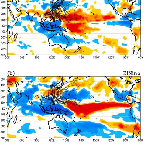 Frequency of El Niño and El Niño Modoki Events Associated With Above ...