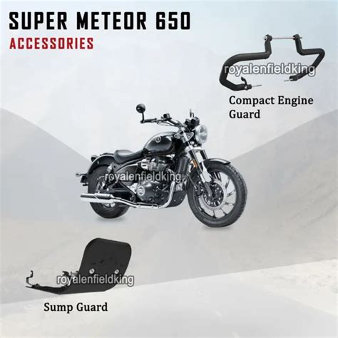 Royal Enfield Super Meteor 650 Sump Guard And Compact Engine Guard 2 Pcs