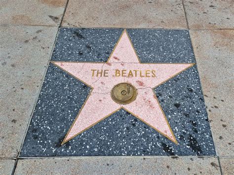 Hollywood Walk of Fame on Hollywood Boulevard in Los Angeles Stock ...