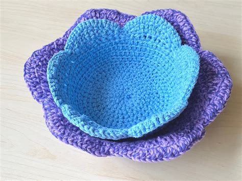 Crochet Bowl Cozy Pattern Blossom Bowl Cozy 2 Sizes In 1 Etsy