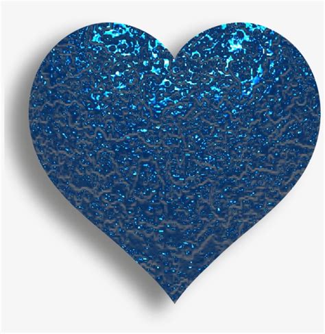 Blue Glitter Heart Emoji - Transparent PNG Download