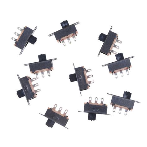 10x 2 Position Dpdt 2p2t Panel Mount Vertical Slide Switch 6 Pin 0 5a 50v Dc、 Ny Ebay