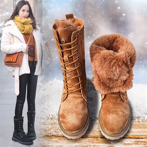 Winter Boots Women Snow Boots New Style 2018 Fashion Thick Bottom Women ...