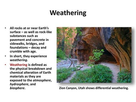 Lecture Weathering And Sedimentary Rocks Pptx