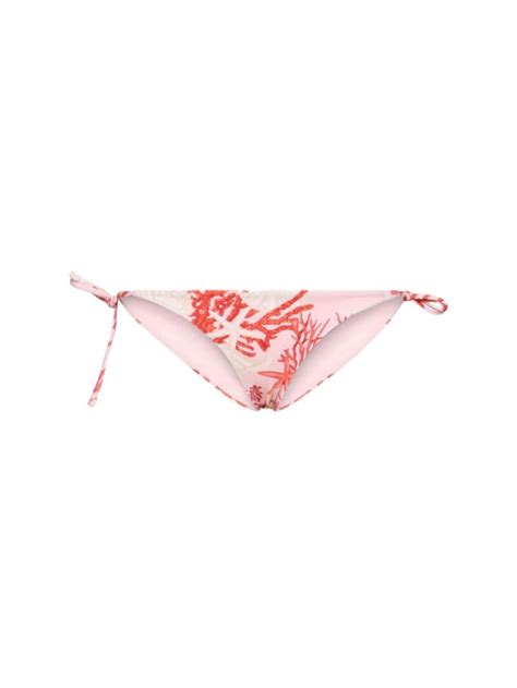 Printed Coral Lycra Bikini Bottoms Versace Women Luisaviaroma