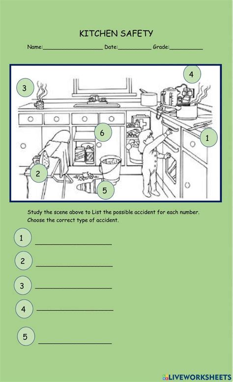 Kitchen Safety Worksheets And Activities Pack Worksheets Library