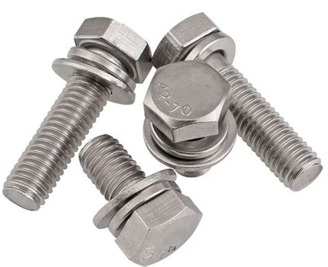 A Stainless Steel Sems Screws Hexagon Head Sems Fasteners