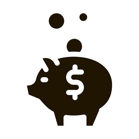 Pig Money Box Icon Vector Glyph Illustration 17489769 Vector Art At