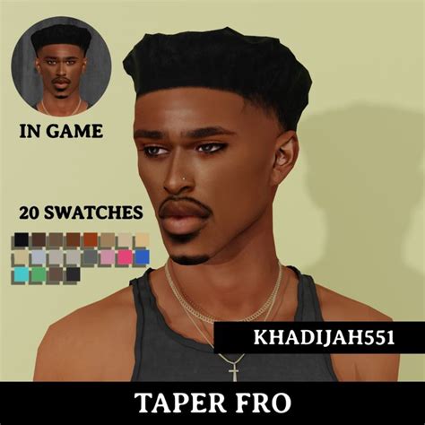 Taper Fro Sims Hair Sims Men Clothing Tumblr Sims