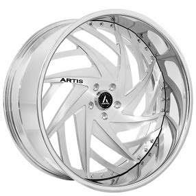 Staggered Artis Forged Wheels Biscayne Brushed Rims Atf